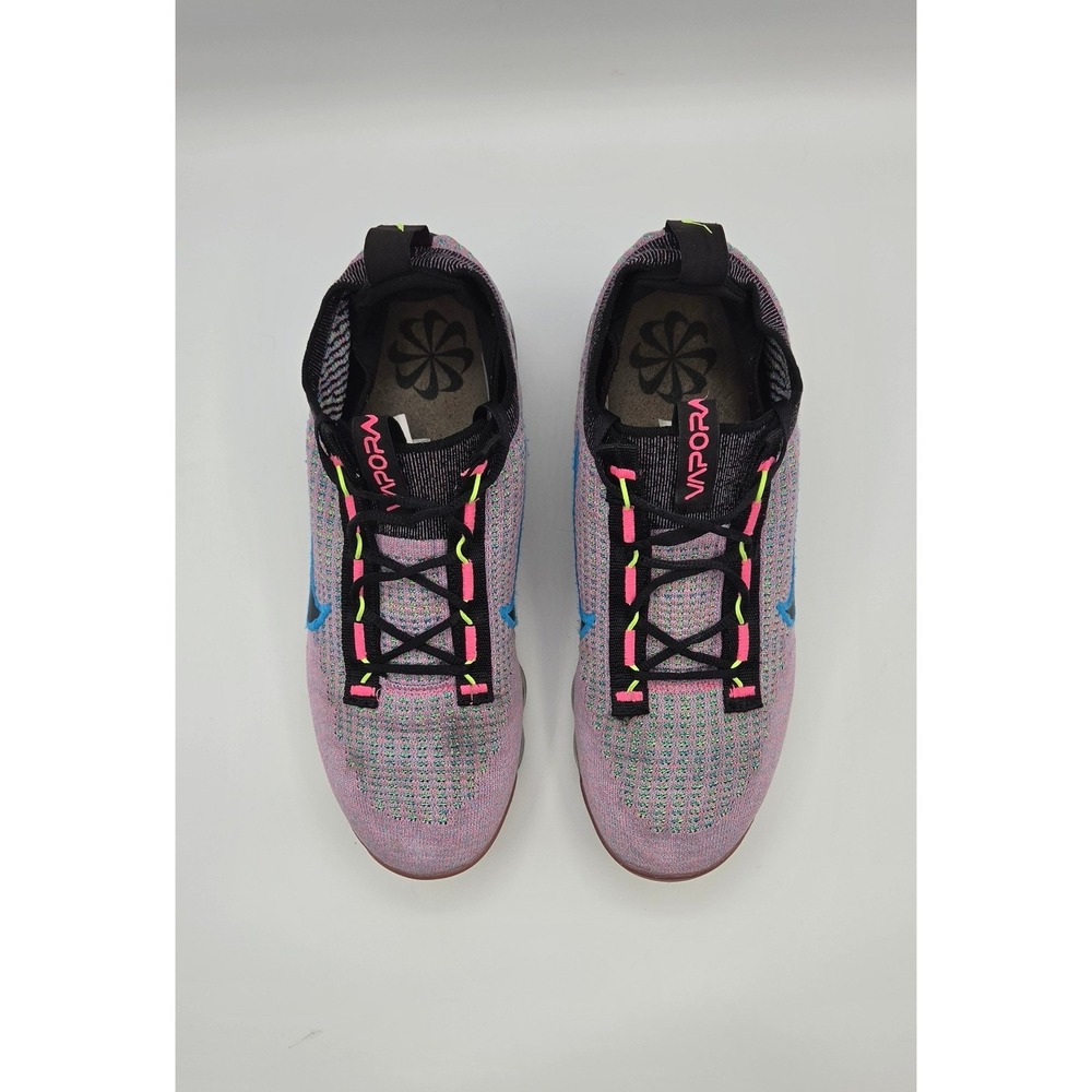 Nike Air VaporMax 2021 Women's Shoes 10 Pink Blast Photo Blue Flyknit DX3369-600 - Picture 6 of 12